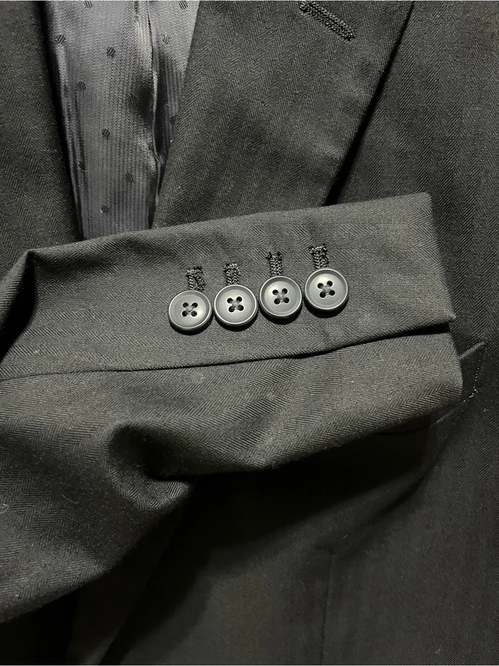 Perry Ellis Black Two-Button Notch Lapel Blazer